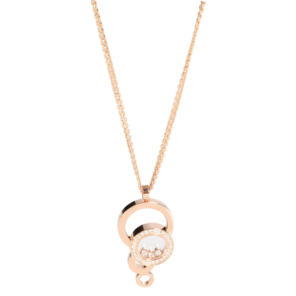 Chopard Happy Dreams 18K Rose Gold Diamond Necklace 