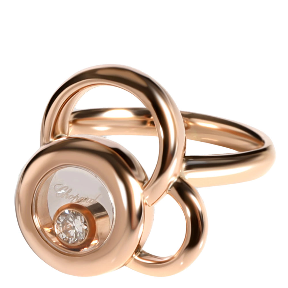 

Chopard Happy Dreams 18K Rose Gold Diamond Ring Size