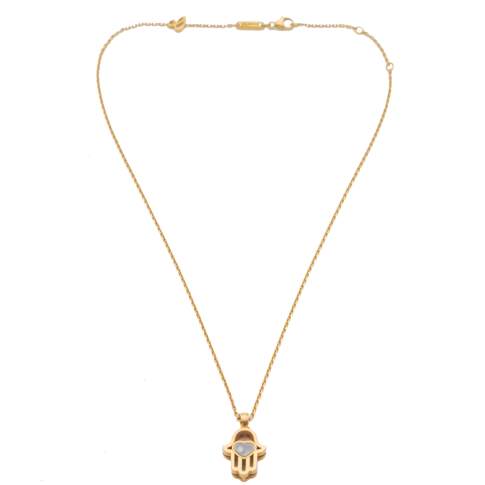 

Chopard Happy Diamond Hamsa Hand Rose Gold Necklace