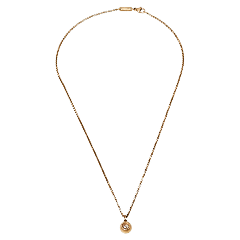 

Chopard Miss Happy Diamond 18K Rose Gold Necklace
