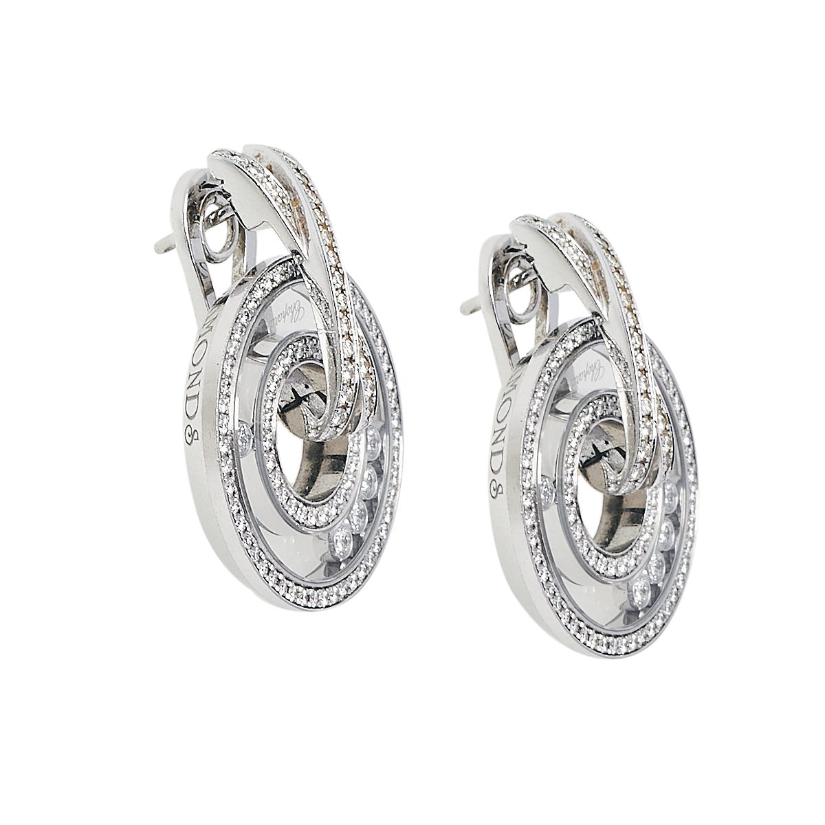 

Chopard Happy Diamonds 18K White Gold Earclips Earrings