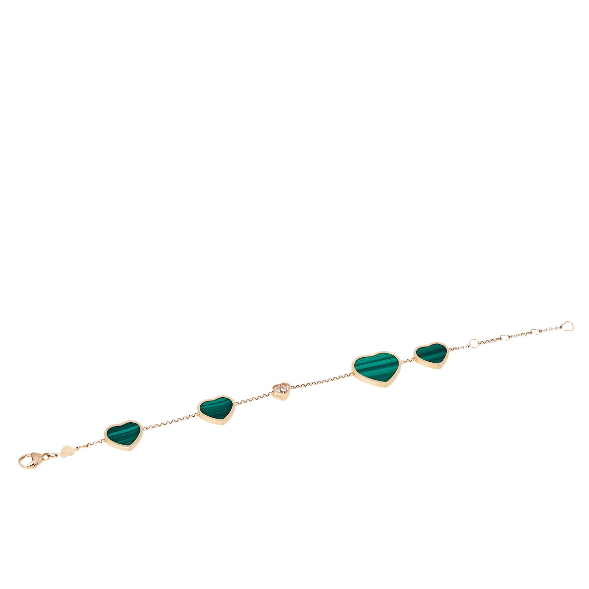 

Chopard Happy Hearts 18K Rose Gold Malachite & Diamond Bracelet