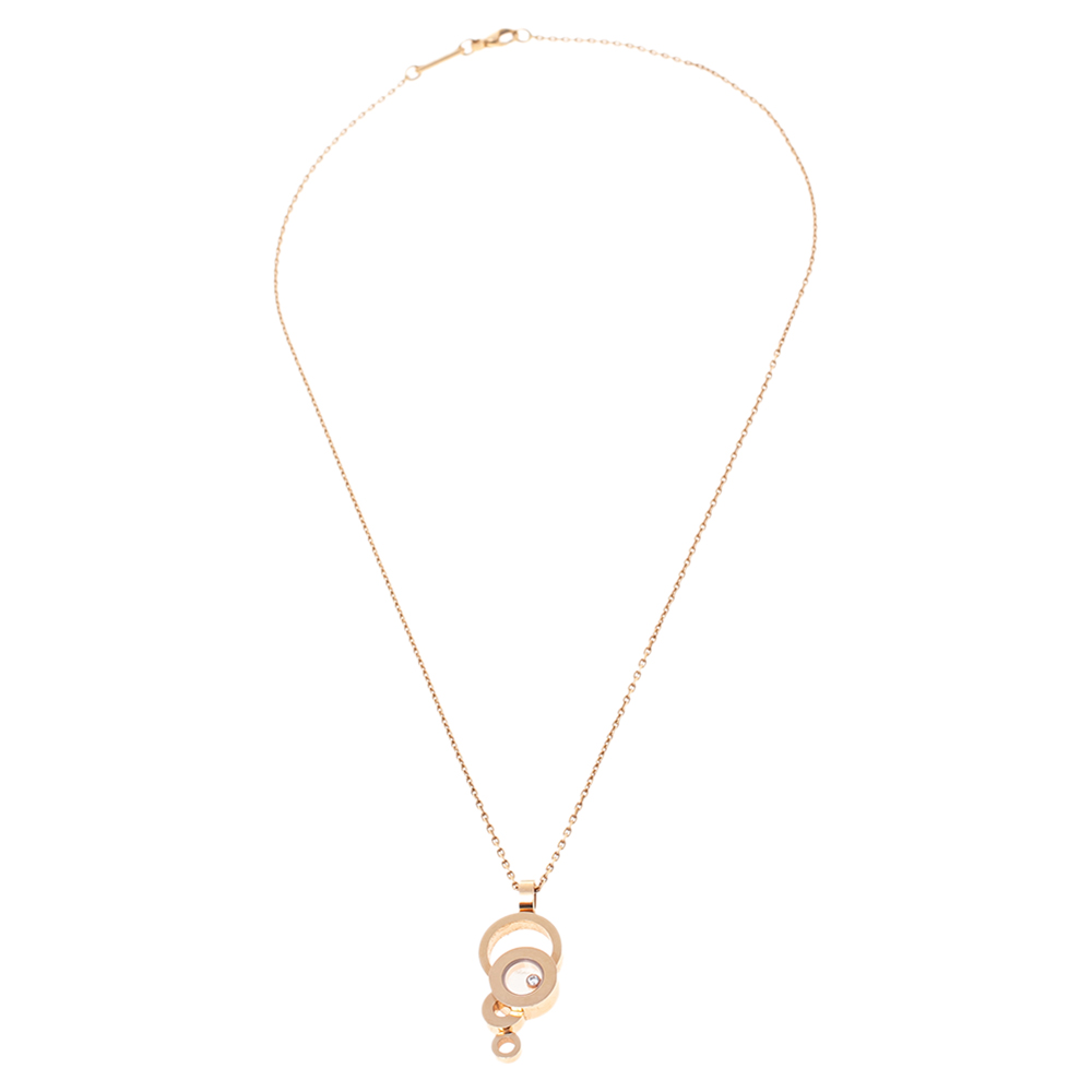 

Chopard Happy Bubble Diamond 18K Rose Gold Pendant Necklace