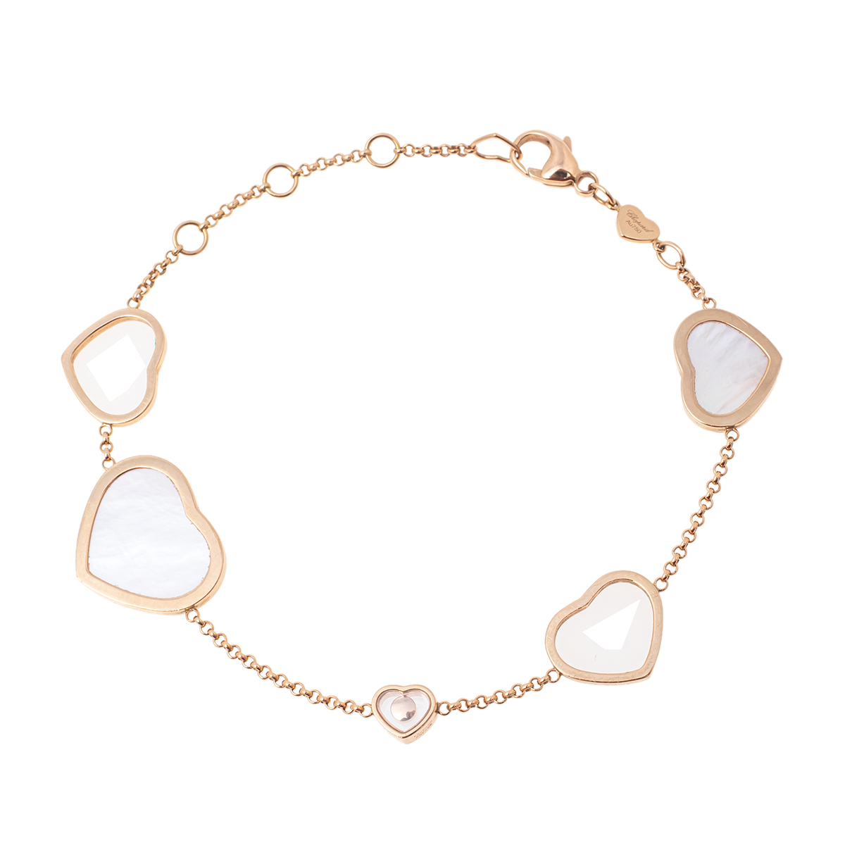 

Chopard Happy Heart Diamond Mother of Pearl 18k Rose Gold Bracelet