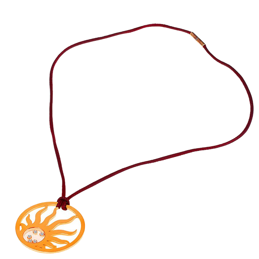

Chopard Happy Sun 18K Rose Gold Diamond Necklace