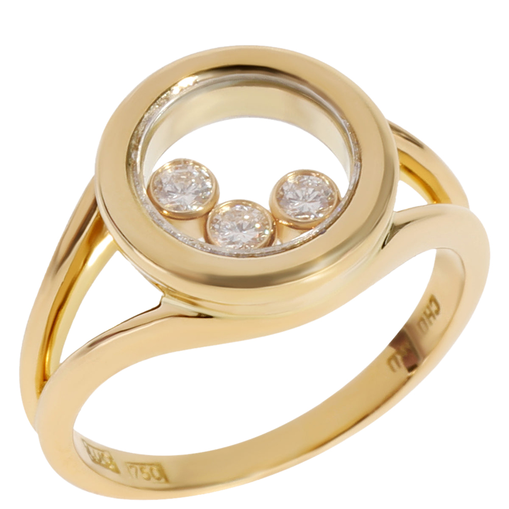 

Chopard Happy Diamonds 18K Yellow Gold Diamond Ring EU
