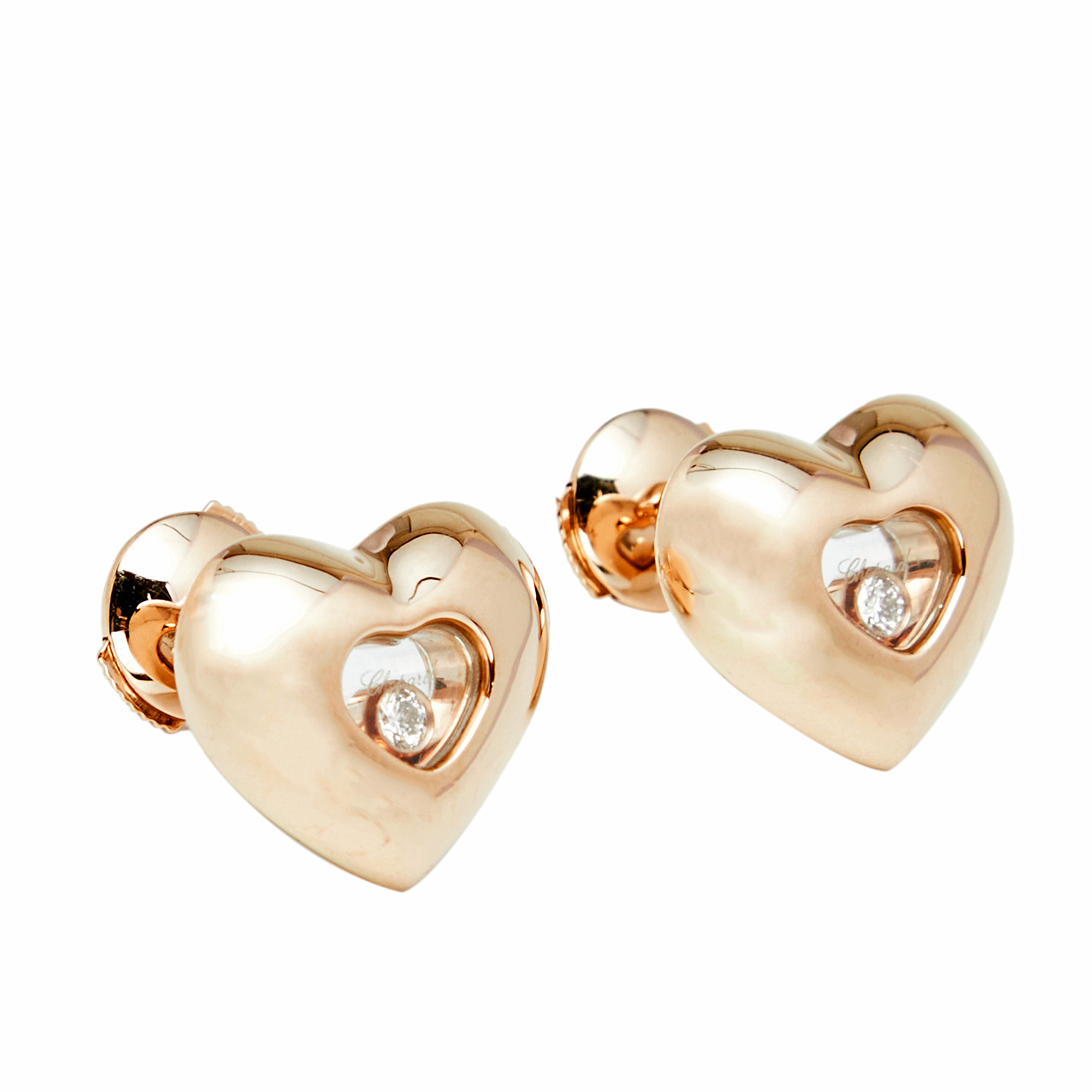 

Chopard Happy Hearts Diamonds 18k Rose Gold Stud Earrings