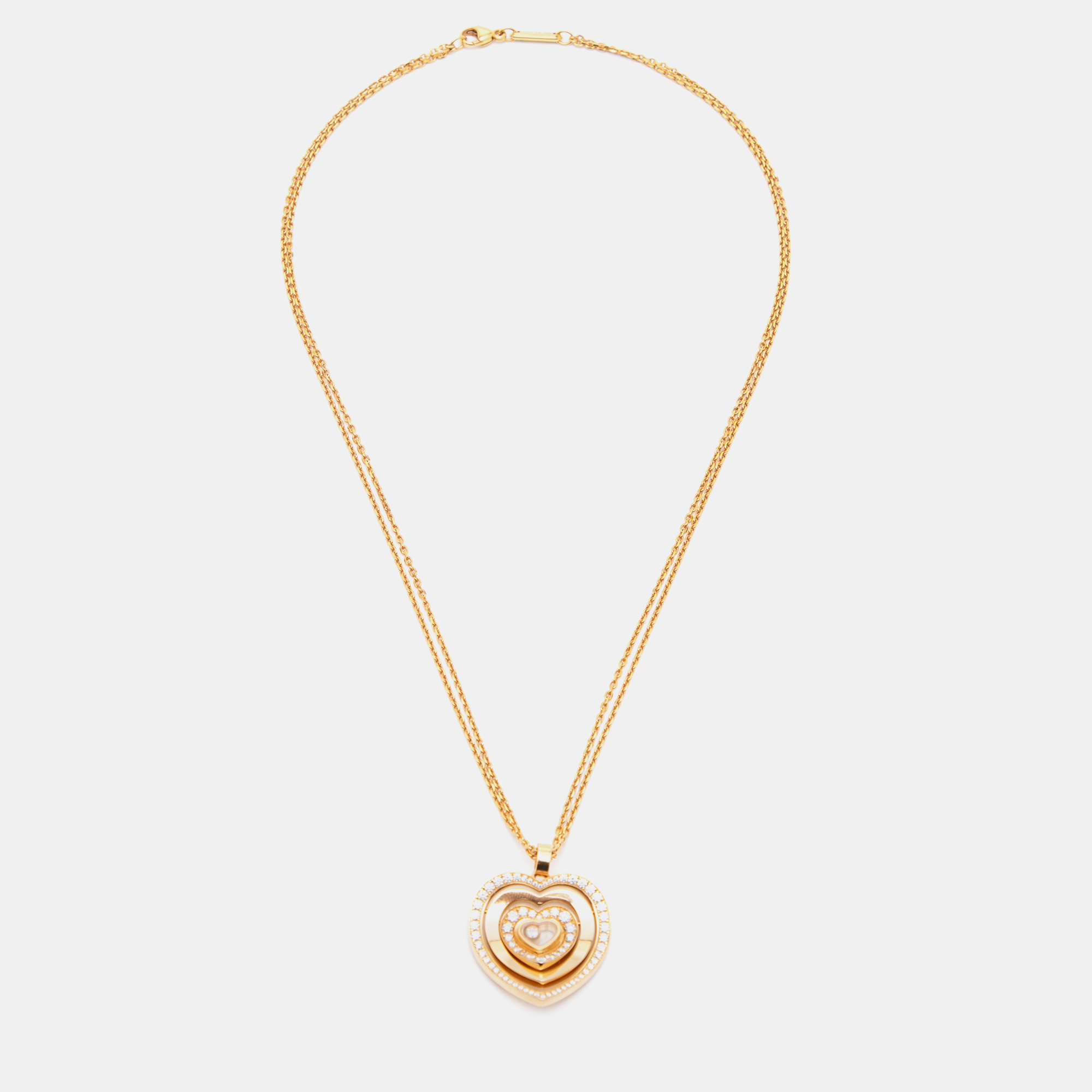 

Chopard Happy Heart Happy Diamonds 18k Rose Gold Pendant Necklace