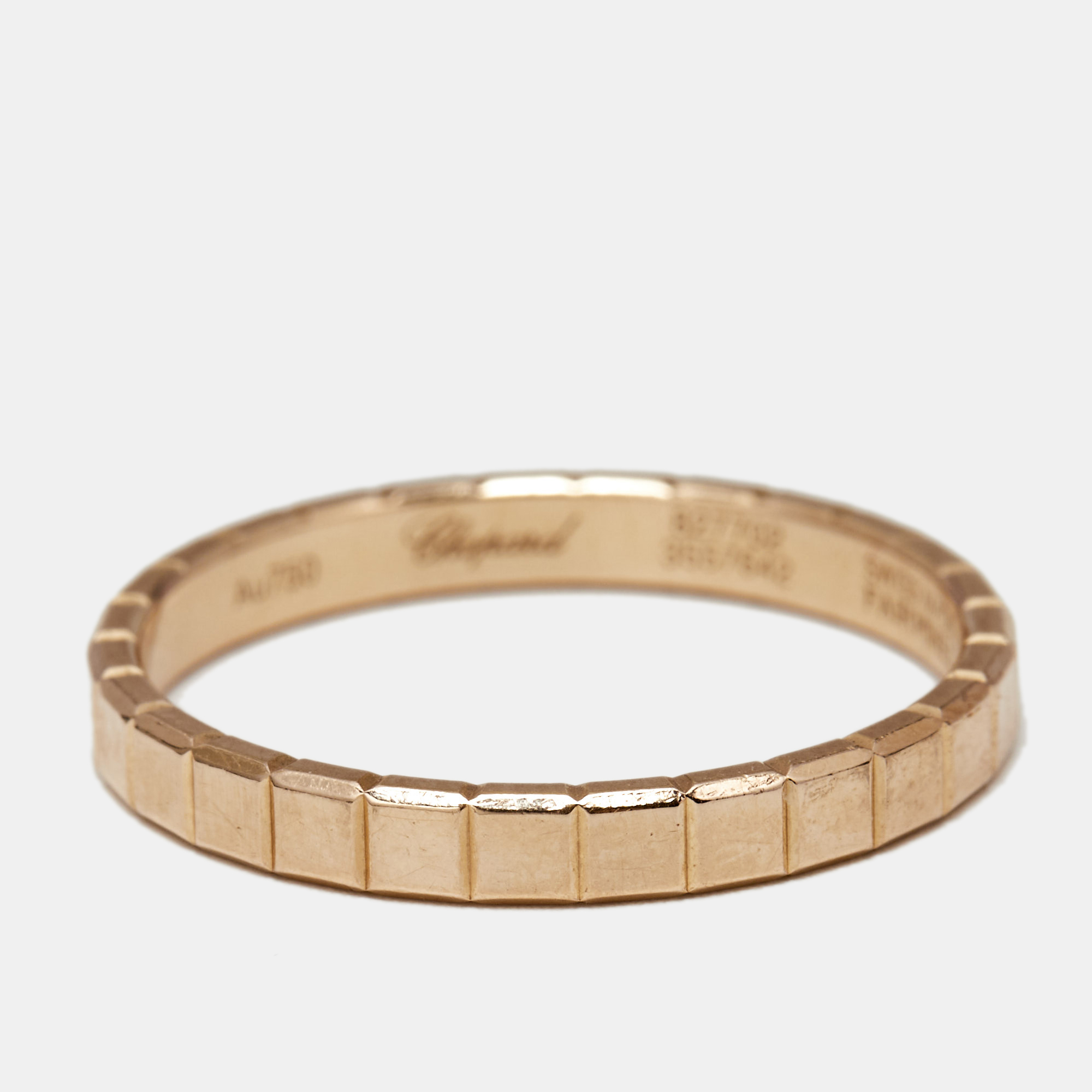 

Chopard Ice Cube 18k Rose Gold Band Ring Size