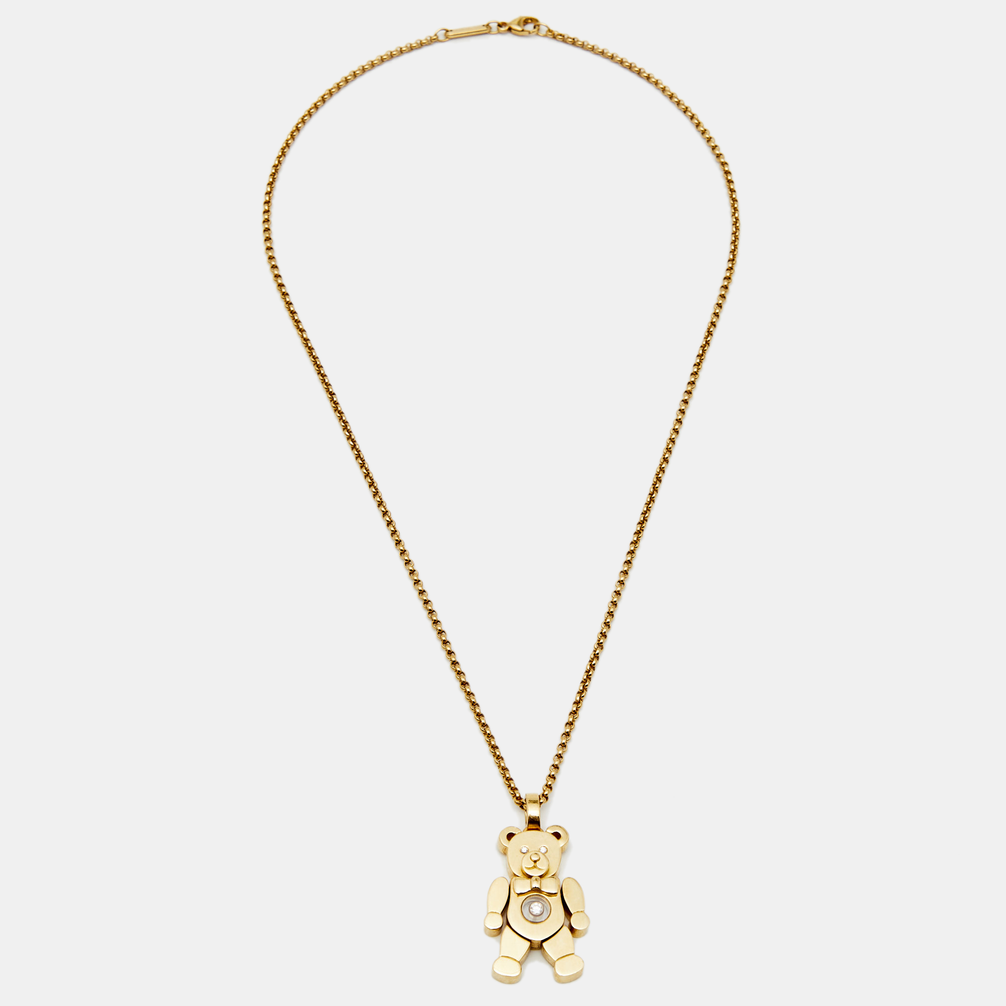 

Chopard Happy Diamonds Teaddy Bear Diamonds 18k Yellow Gold Pendant Necklace