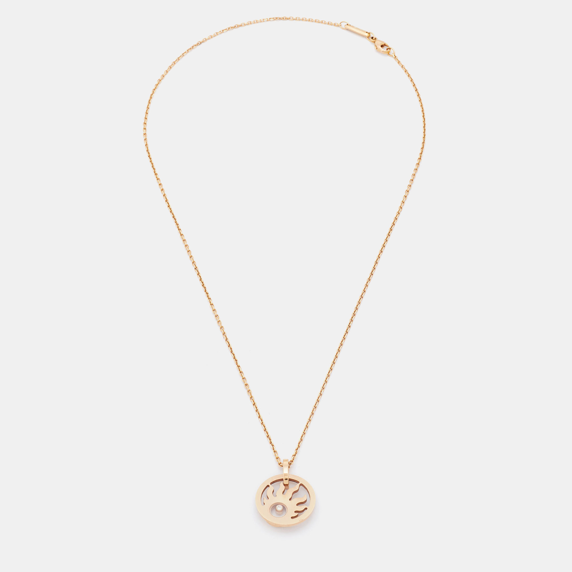 

Chopard Happy Sun Diamond 18k Rose Gold Pendant Necklace