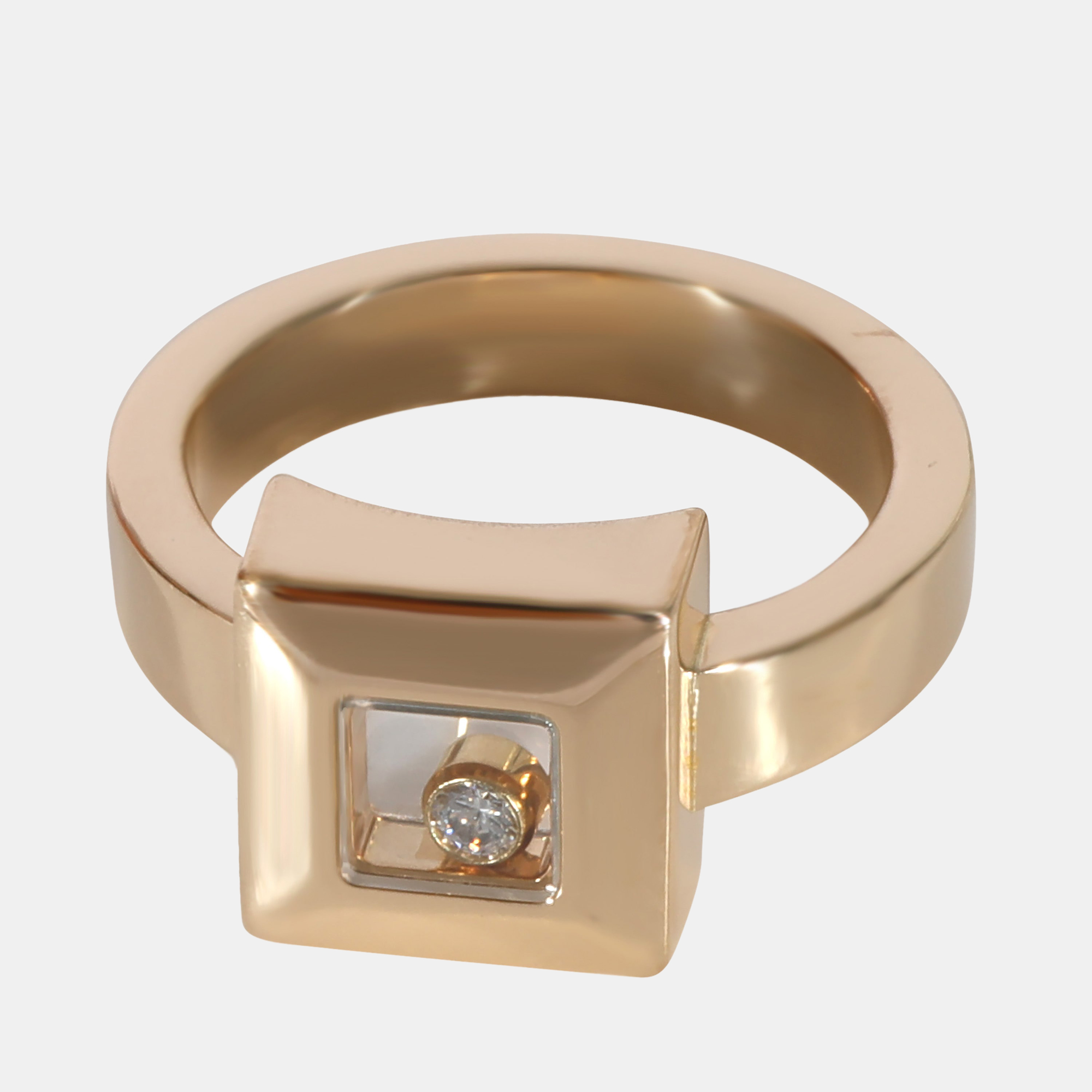 

Chopard Happy Diamonds Square Ring in 18k Yellow Gold 0.05 CTW Ring Size EU 51 - US 5.75