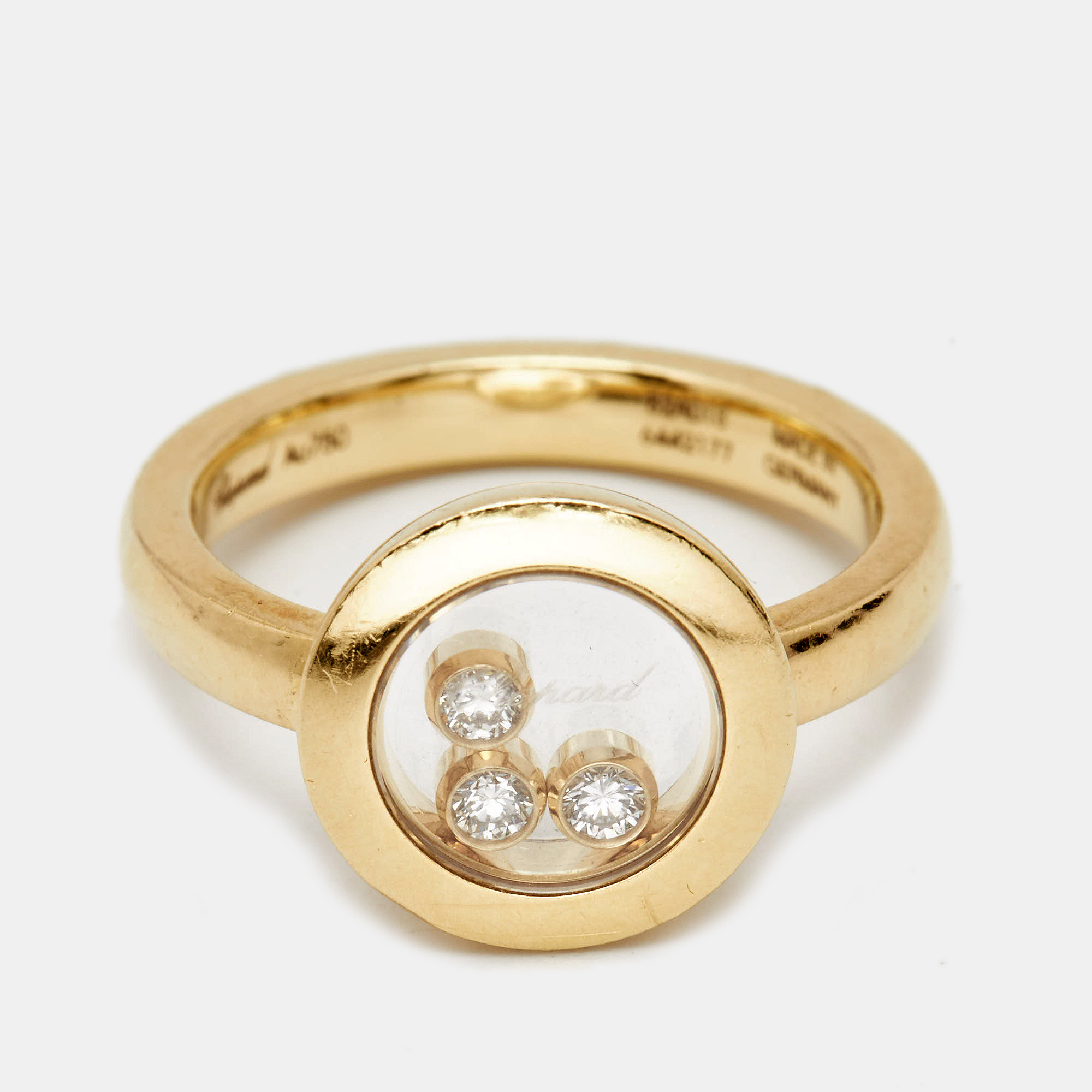 

Chopard Happy Diamonds Icon Diamond 18k Yellow Gold Ring Size