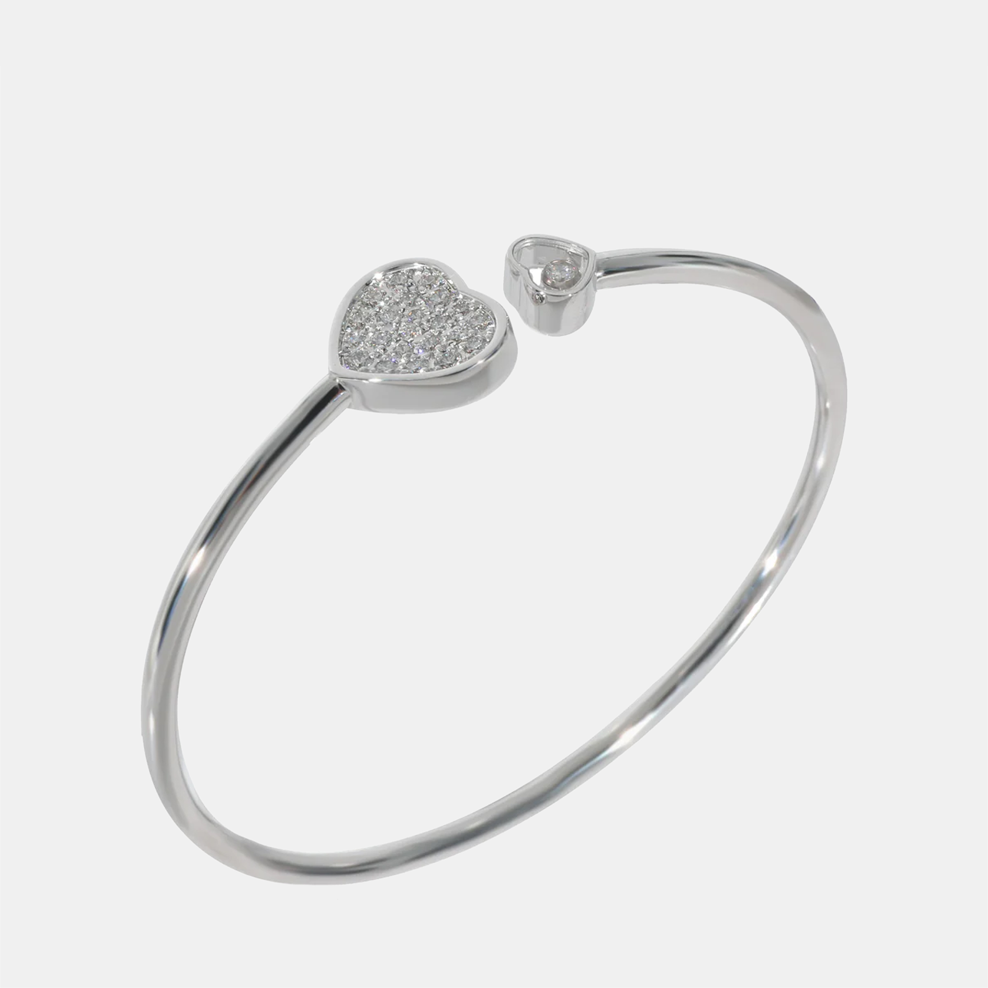 

Chopard Happy Heart Diamond Bracelet in 18k White Gold 0.45 CTW