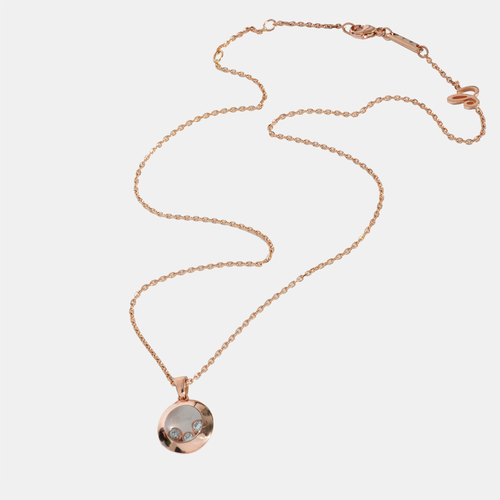 

Chopard Happy Diamonds Icons Necklace in 18K Rose Gold 0.15 CTW