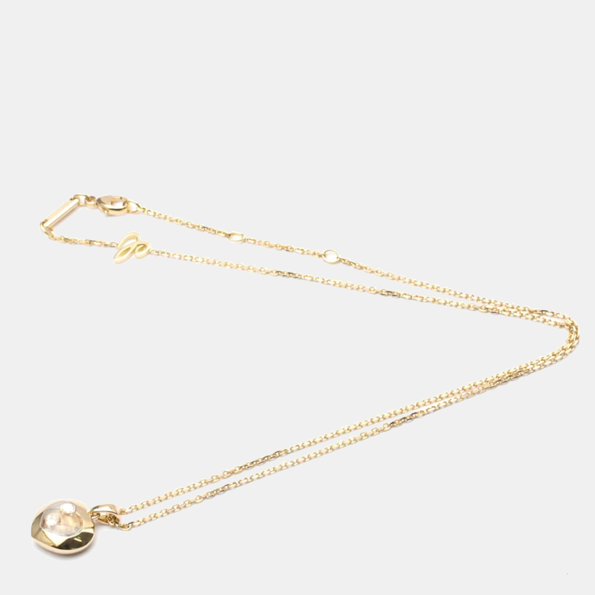 

Chopard Happy Diamonds 18K Rose Gold Diamond Necklace