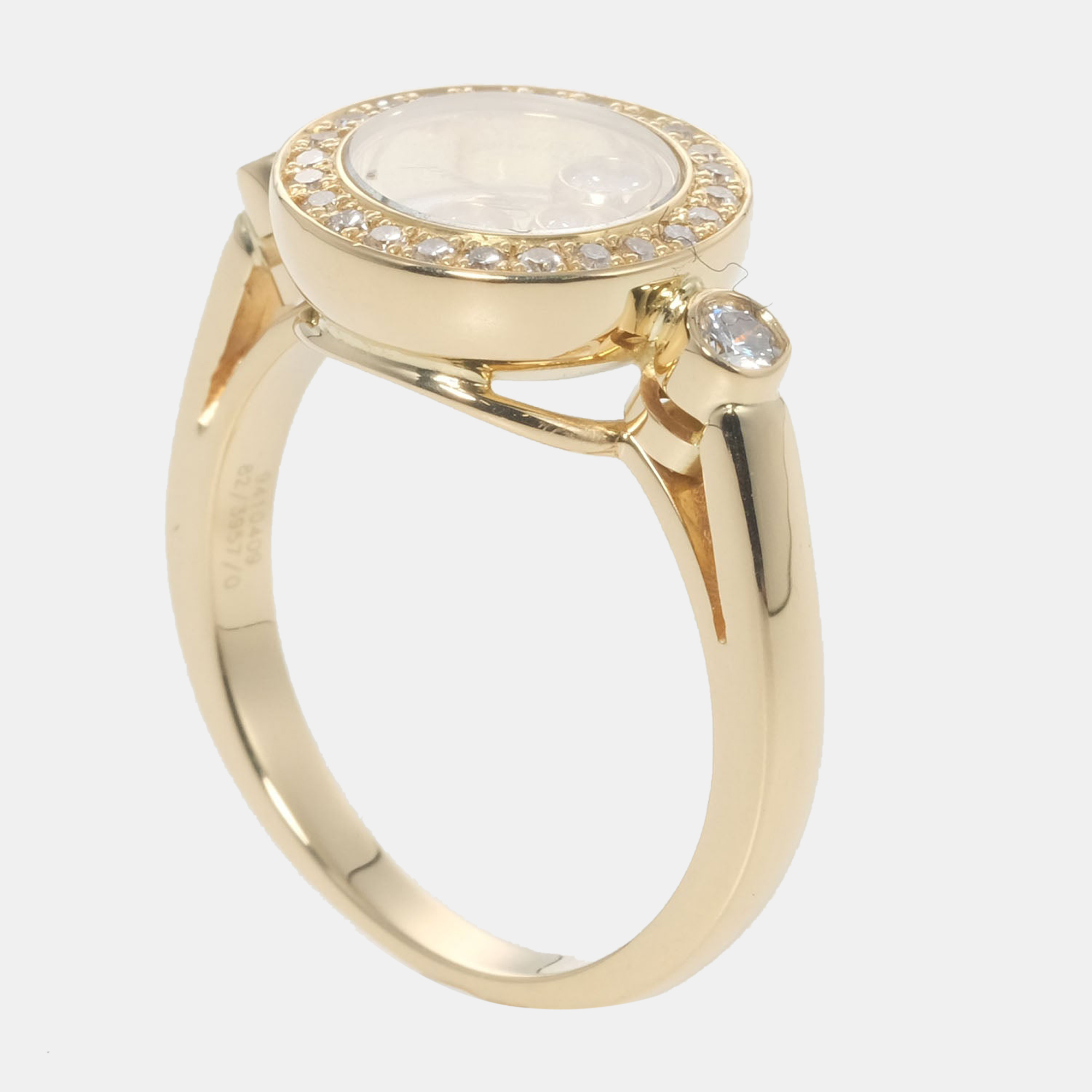 

Chopard Happy Diamonds 18K Yellow Gold Diamond Ring EU 50.5