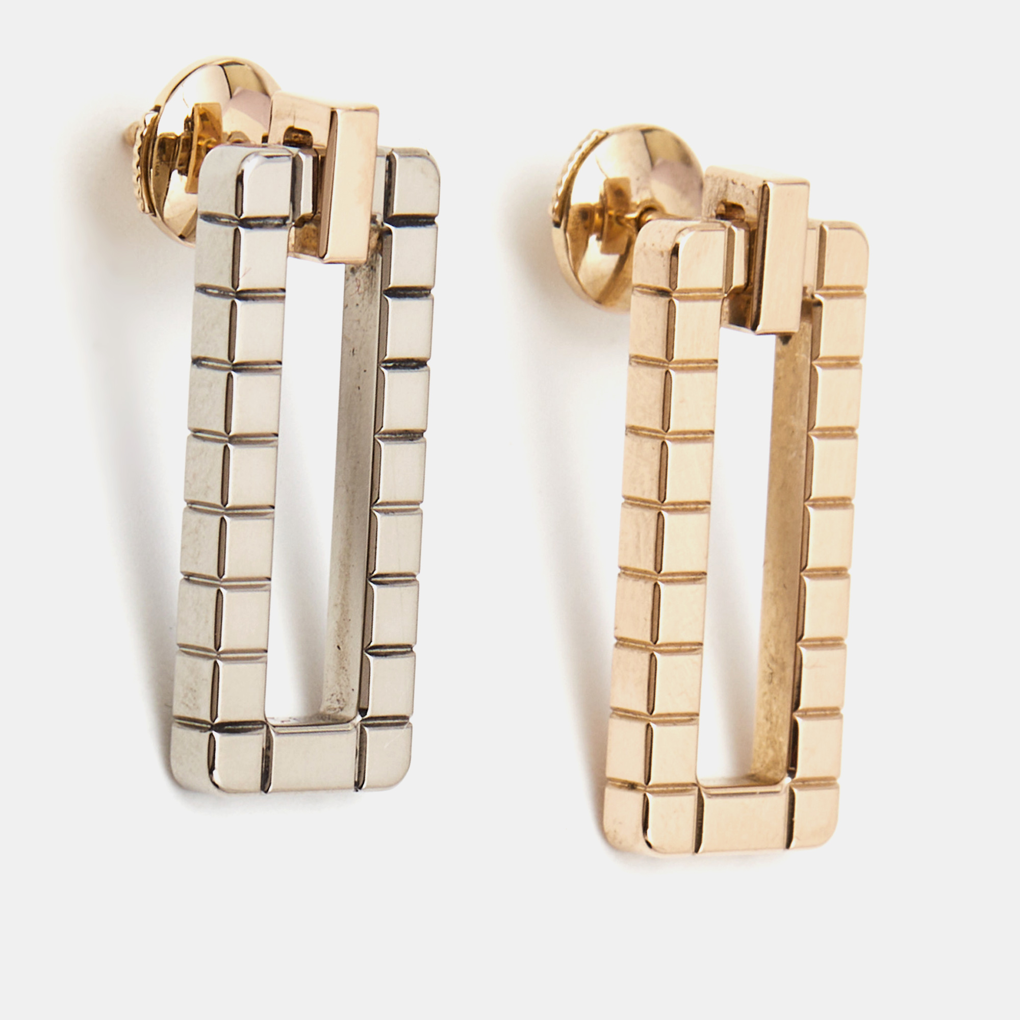 

Chopard Ice Cube 18k Two Tone Gold Earrings