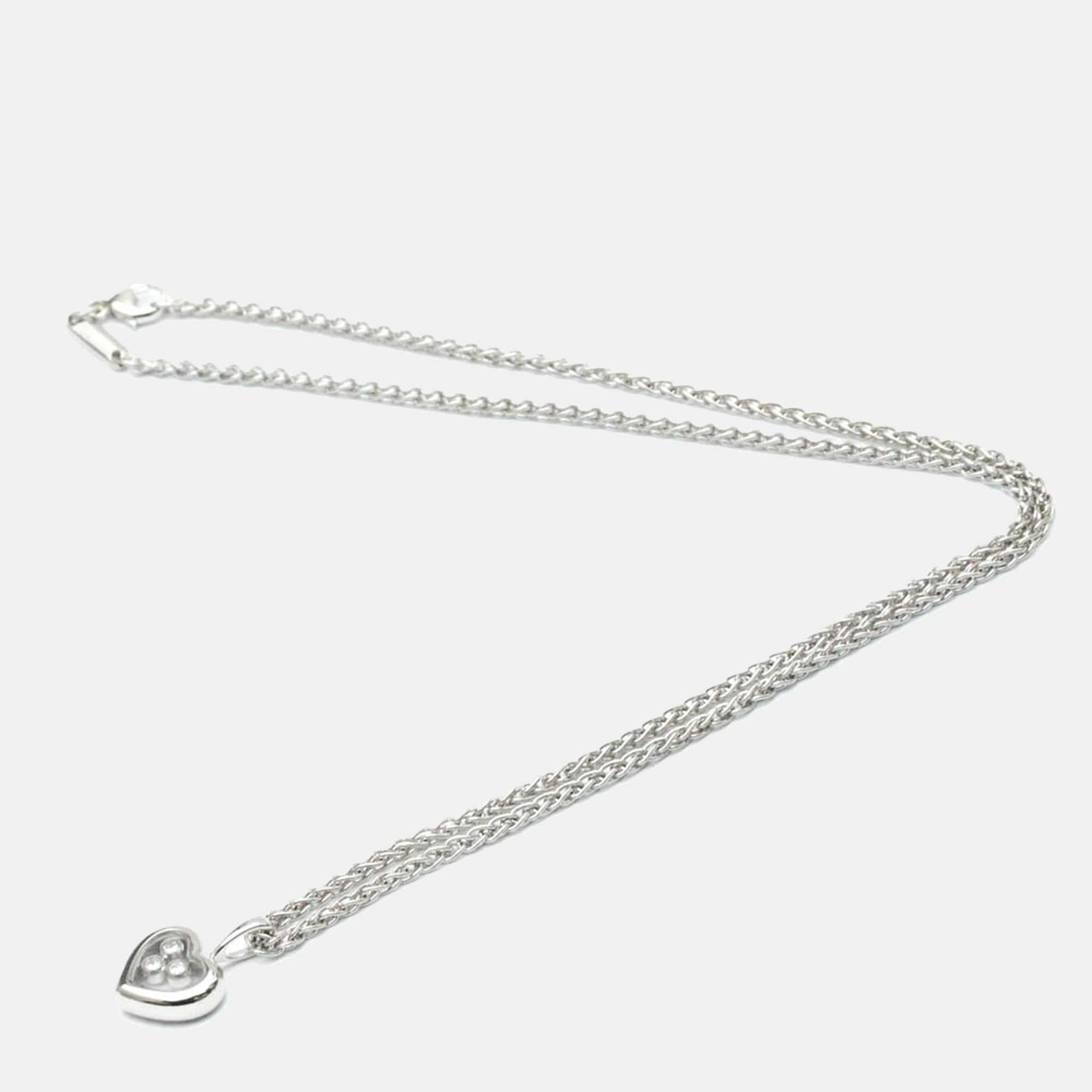 

Chopard Happy Diamonds 18K White Gold Diamond Necklace