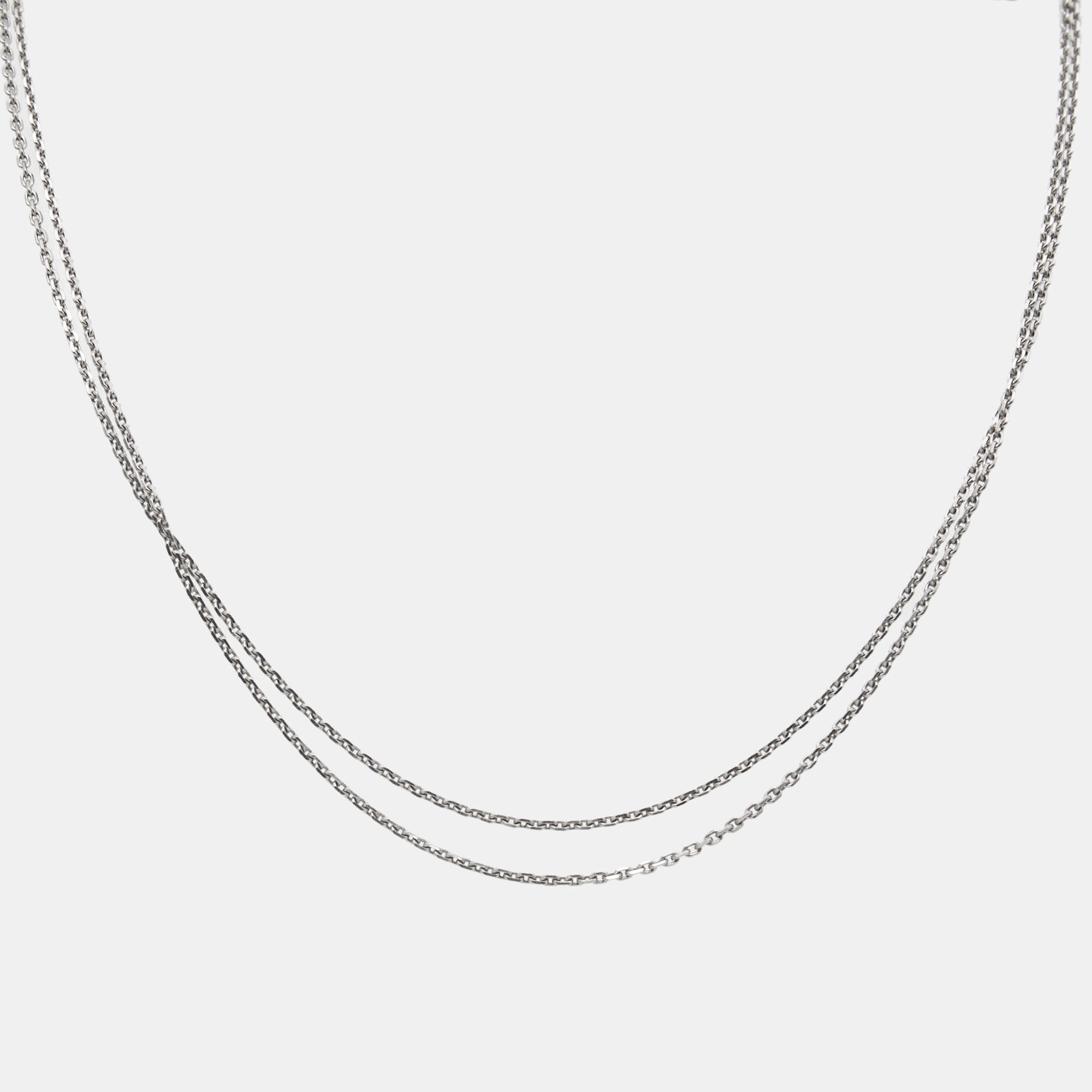 

Chopard Double Strand Belcher 18k White Gold Chain