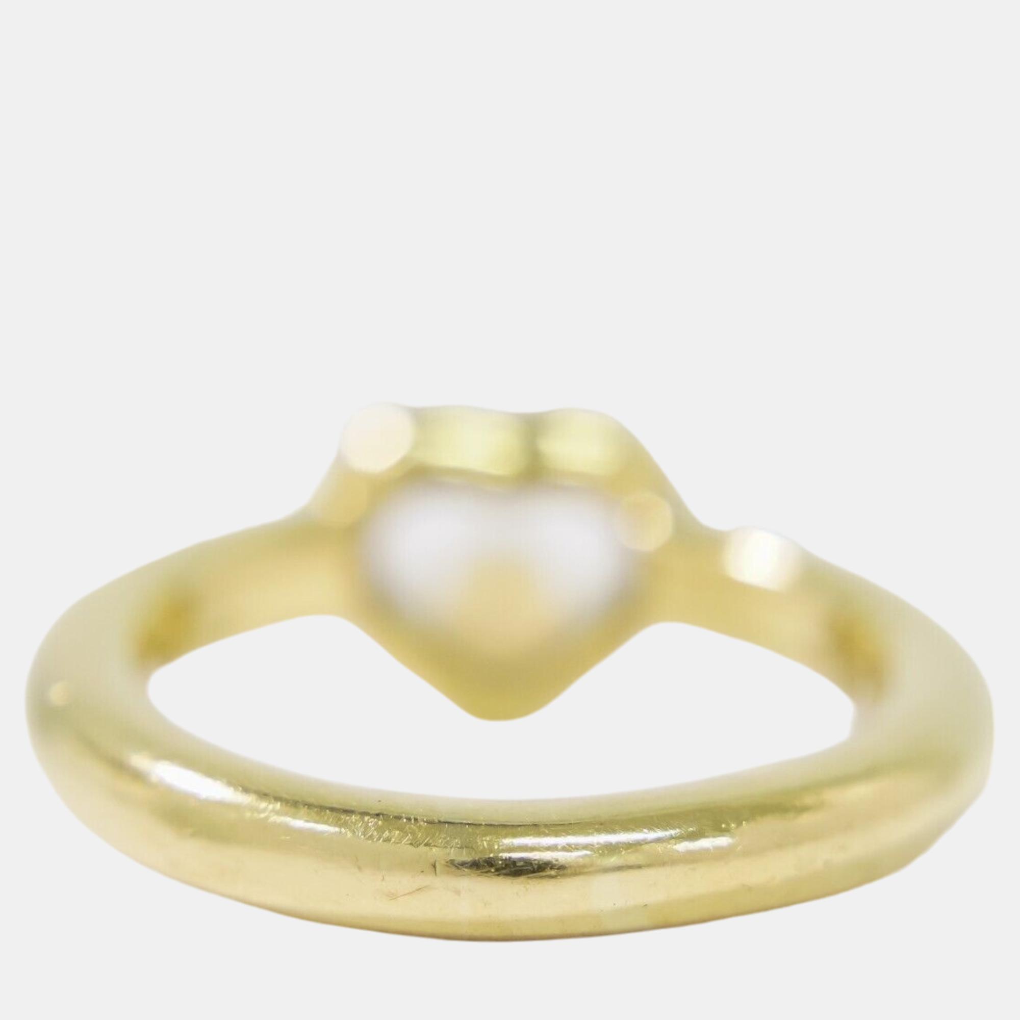 

Chopard 18K Yellow Gold and Diamond Happy Diamonds Heart Ring