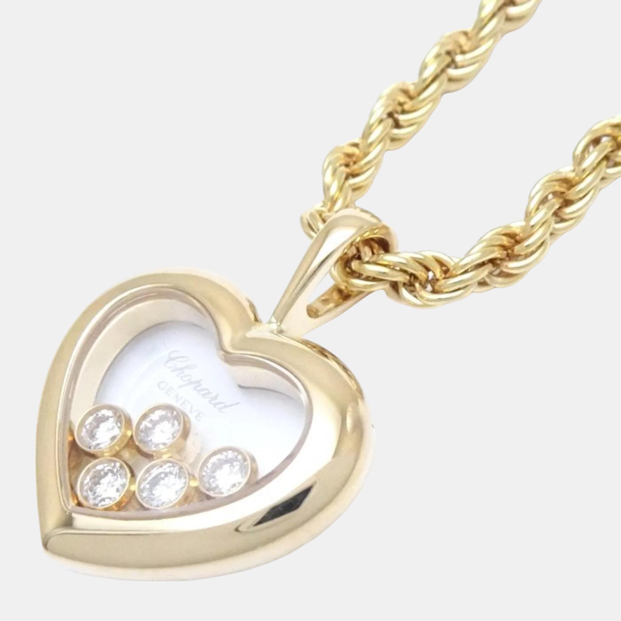 

Chopard 18K Yellow Gold and Diamond Happy Diamonds Pendant Necklace
