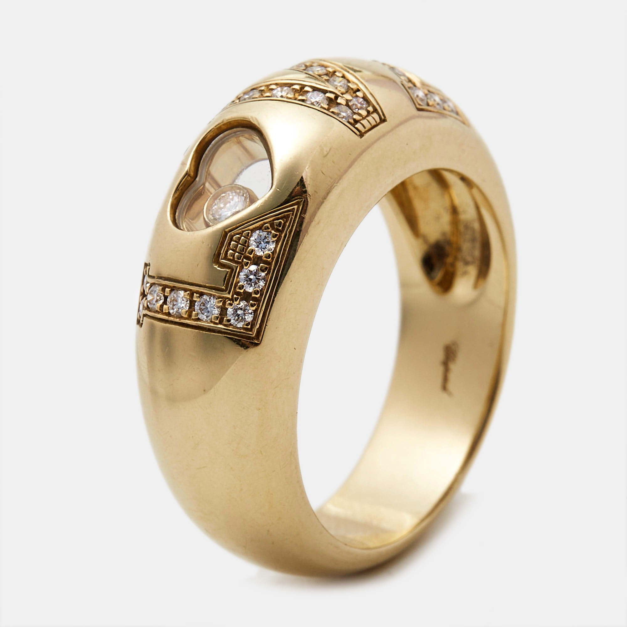

Chopard Happy Diamonds Love Diamond 18K Yellow Gold Ring Size