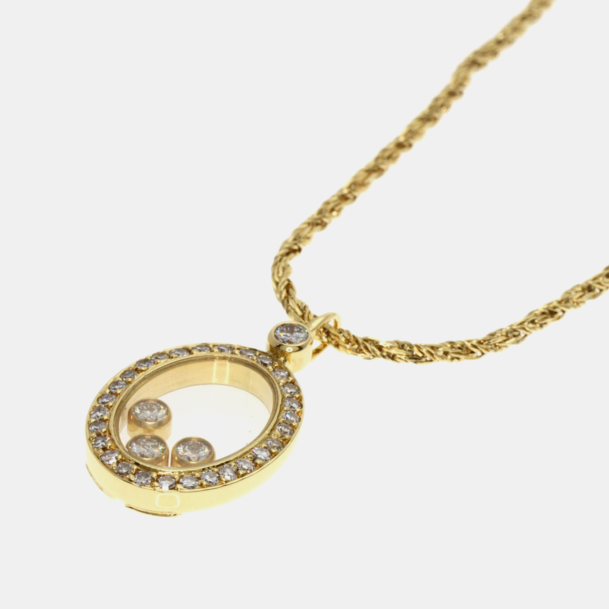 

Chopard 18K Yellow Gold and Diamond Happy Diamonds Pendant Necklace