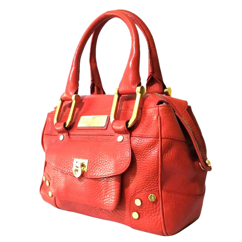 

Chopard Red Leather "Happy Diamond" Caroline Bag