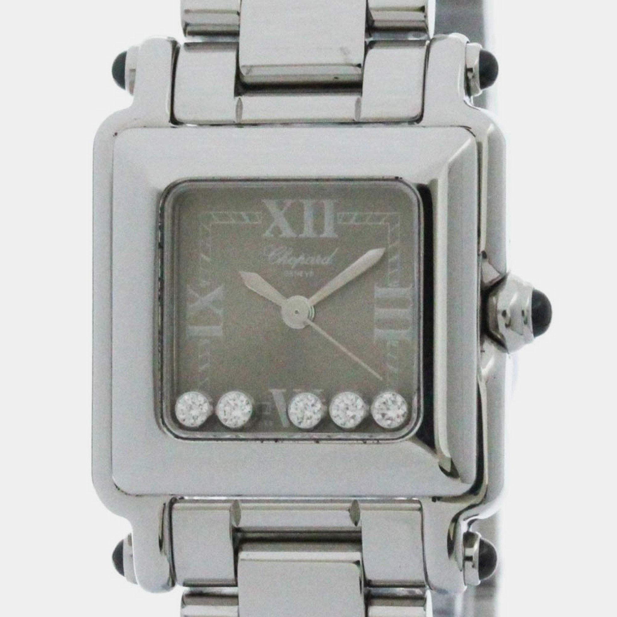 

Chopard Grey Stainless Steel Happy Sport 27/8893-23 Quartz Women's Wristwatch 23 mm
