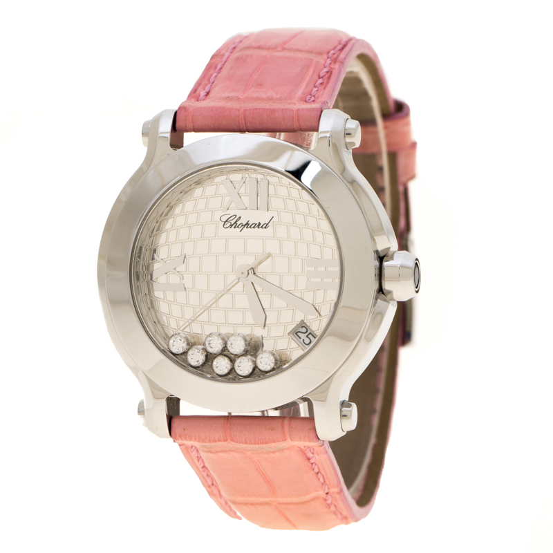 Chopard Silver Stainless Steel Happy Sport 278475-3007 Women's Wristwatch 36 mm
