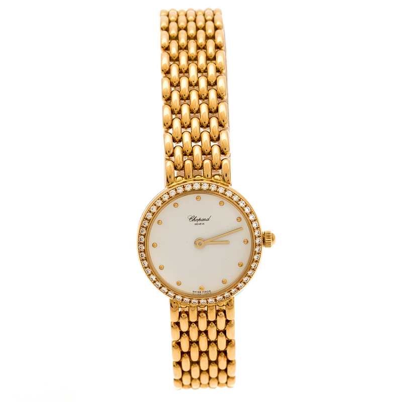 Chopard White 18K Yellow Gold Classic 105911001 Women's Wristwatch 32 mm