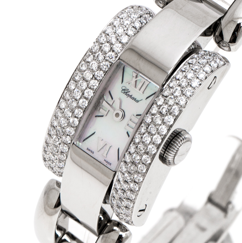 

Chopard Mother of Pearl Stainless Steel Diamond La Strada, Silver