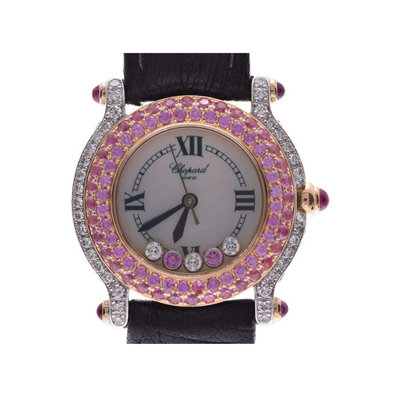 chopard pink diamond watch