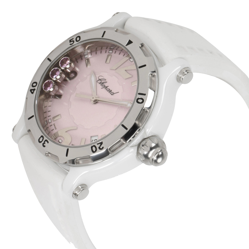 

Chopard Pink Stainless Steel/Ceramic and Rubber Happy Sport