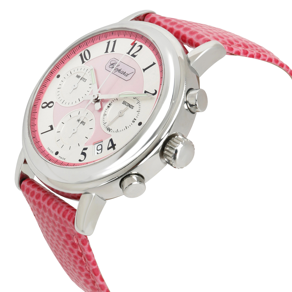 

Chopard White & Pink Stainless Steel and Leather Elton John