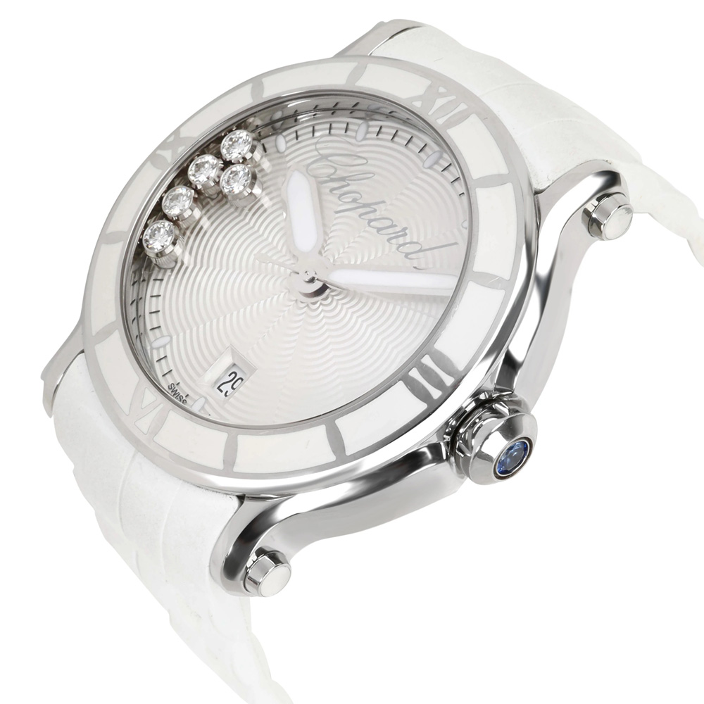 

Chopard White Stainless Steel Happy Sport