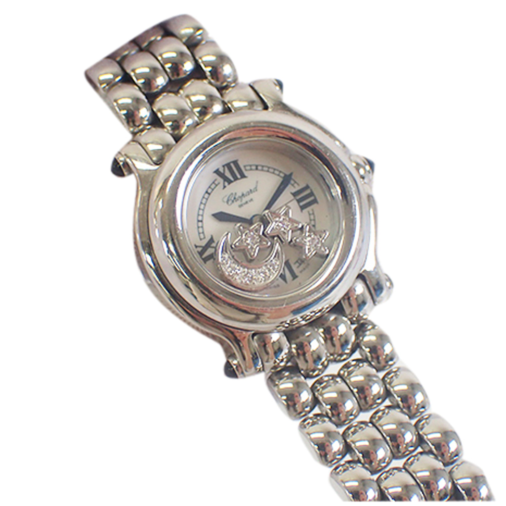 

Chopard White Diamond Stainless Steel Happy Sport