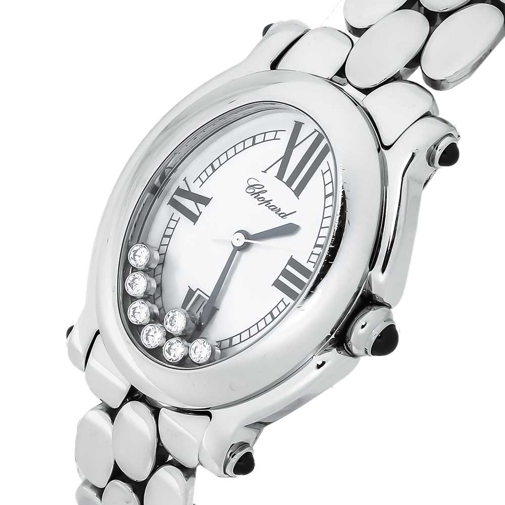 

Chopard Mother Of Pearl Stainless Steel Diamond Happy Sport, Silver