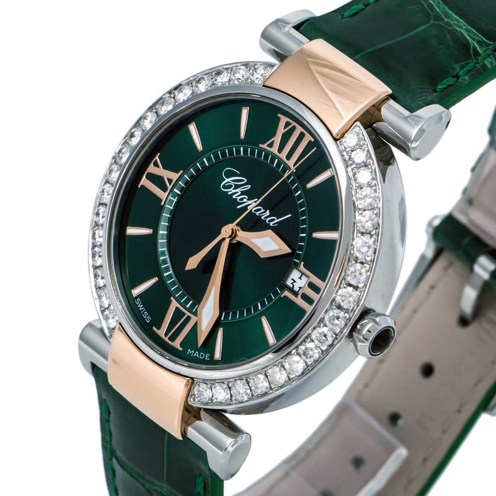 

Chopard Green 18K Rose Gold and Stainless Steel Diamond Imperiale 8532 Women's Wristwatch 36 mm