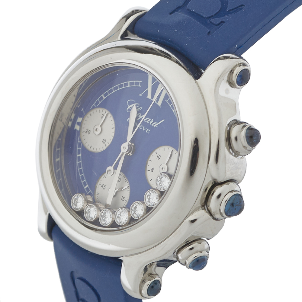 

Chopard Blue Stainless Steel Diamonds Happy Sport