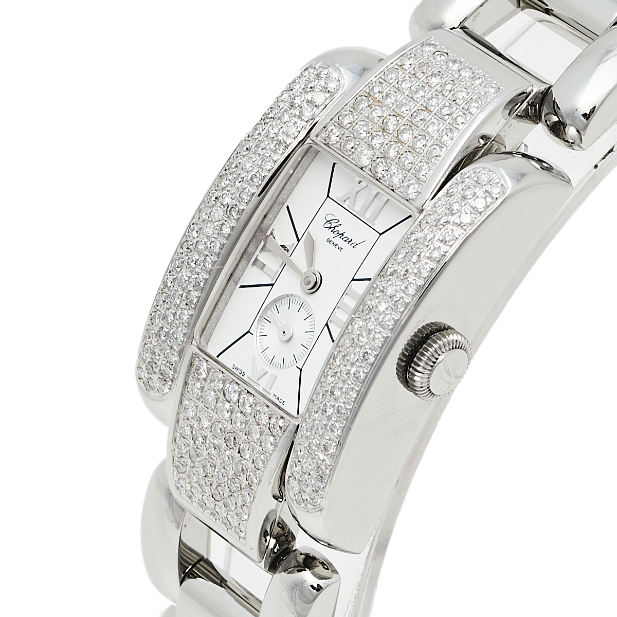 

Chopard White Stainless Steel Diamond La Strada, Silver