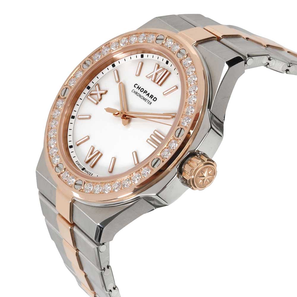 

Chopard White 18K Rose Gold And Stainless Steel Alpine Eagle 298601-6002 Women's Wristwatch 36 MM