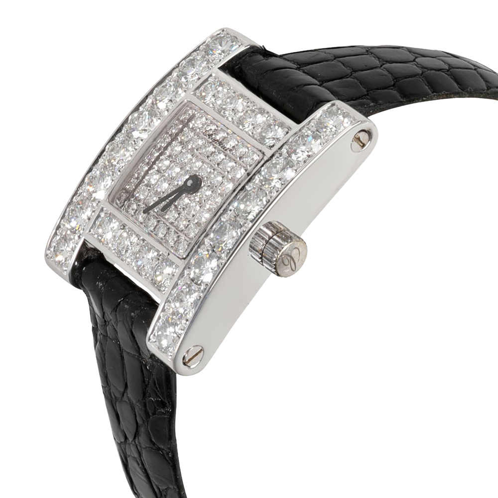 

Chopard Silver Diamonds 18K White Gold Your Hour 13/6927 Women's Wristwatch 19 MM