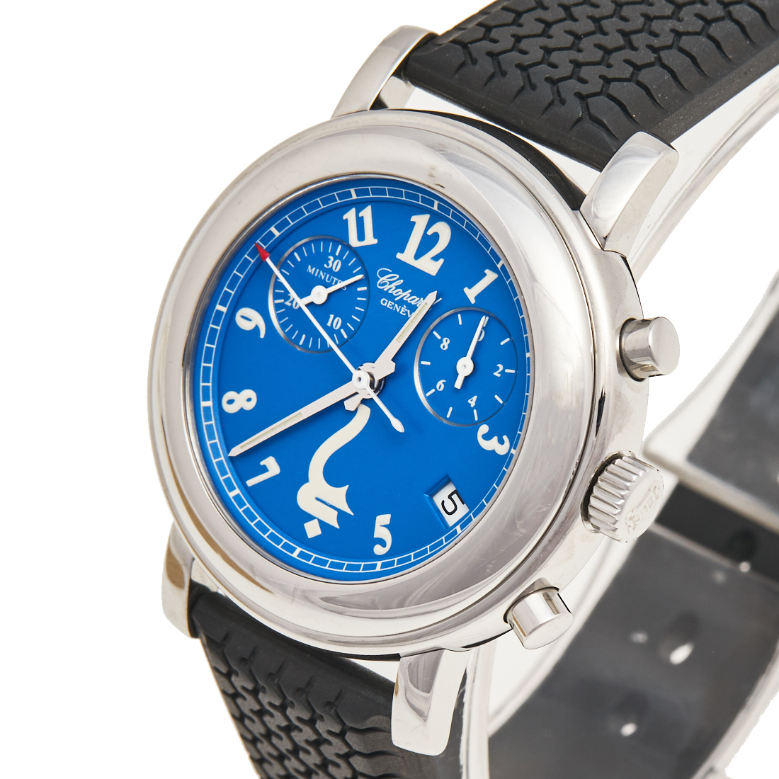 

Chopard Blue Stainless Steel Rubber Godolphin Edition