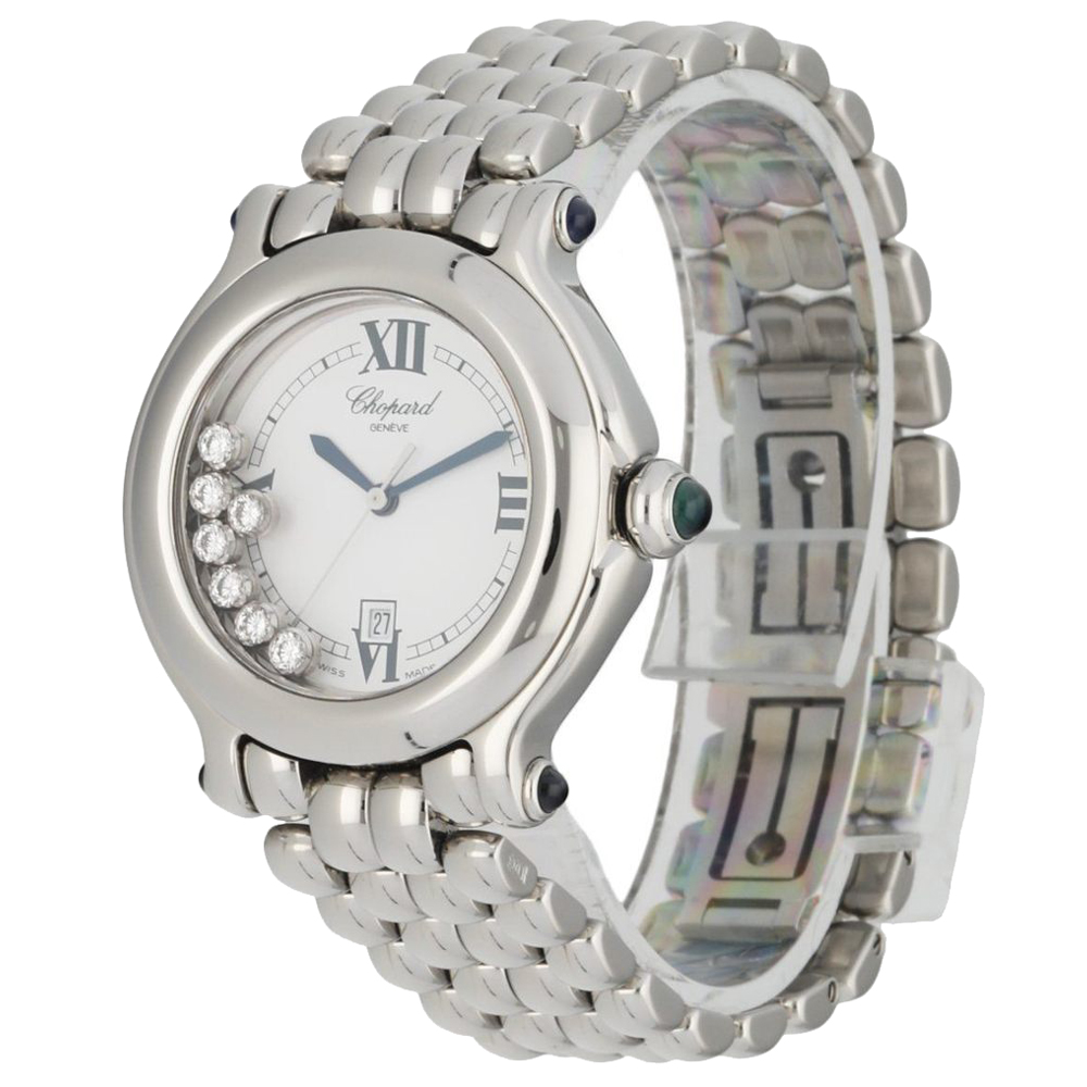 

Chopard Silver Diamonds Stainless Steel Happy Sport 27/8236-23 Women's Wristwatch 32 MM