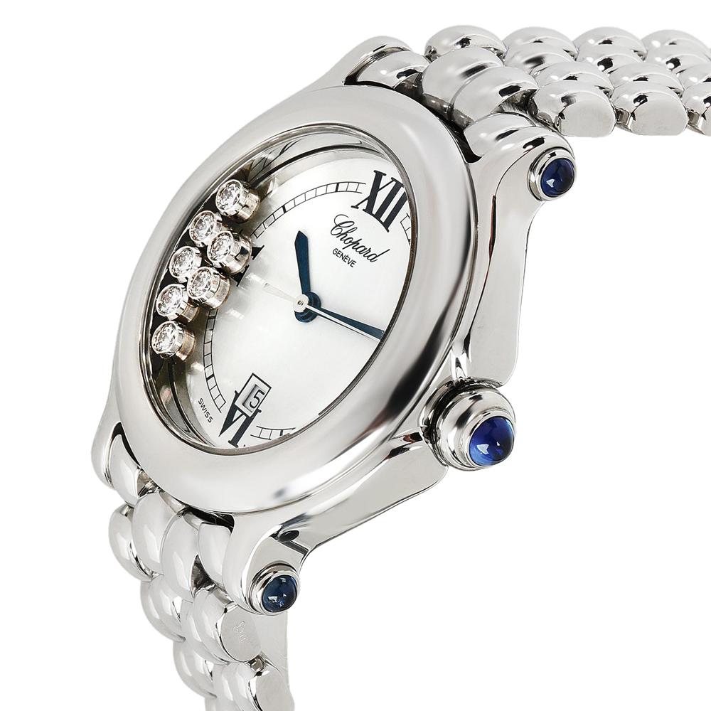 

Chopard Silver Diamonds Stainless Steel Happy Sport 27/8236-23 Women's Wristwatch 32 MM