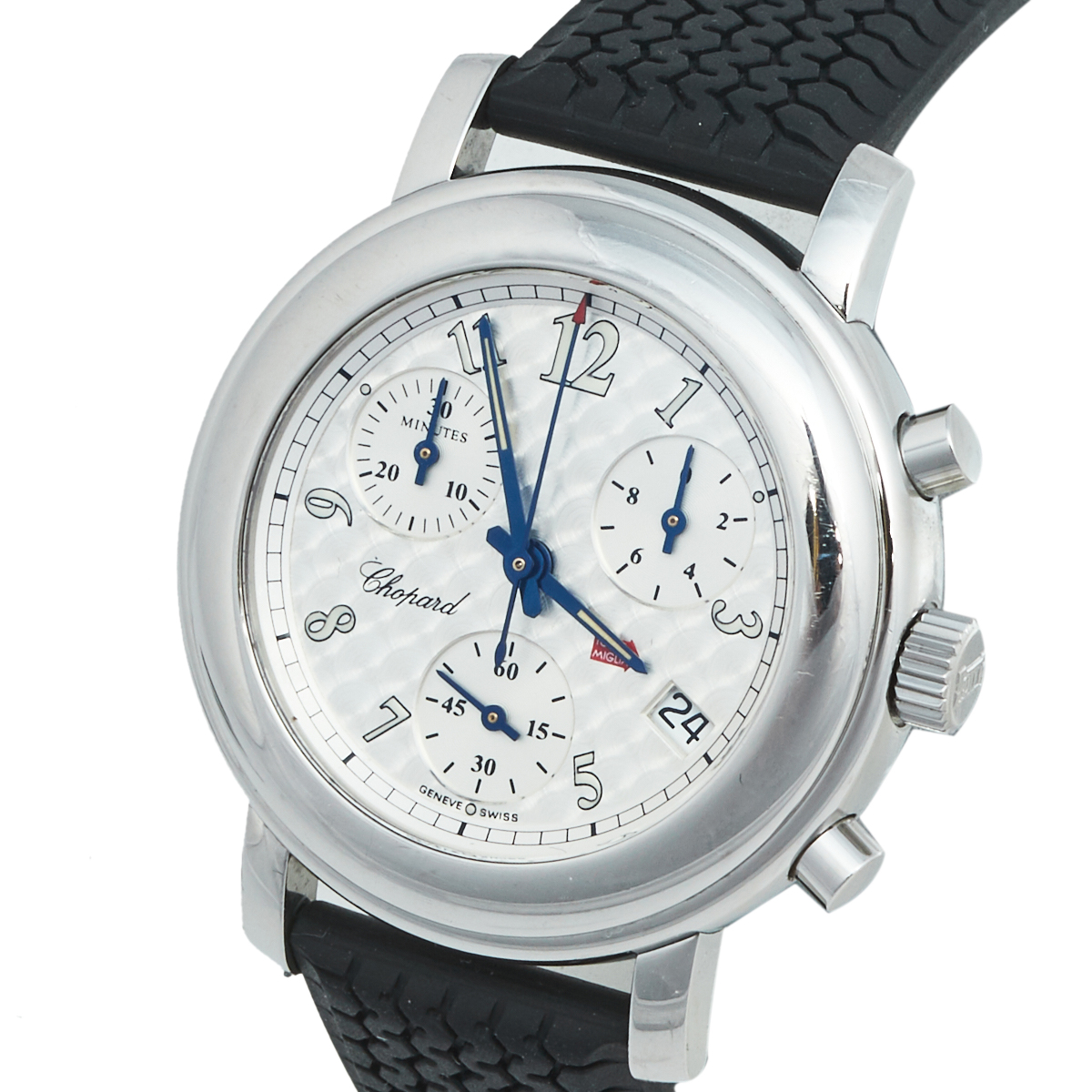 

Chopard Silver Stainless Steel Rubber Mille Miglia