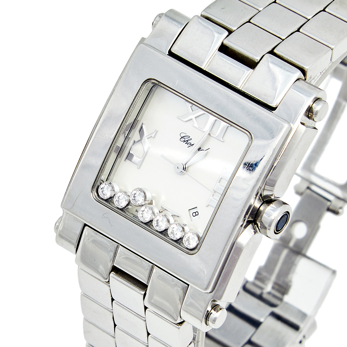 

Chopard Mother of Pearl Stainless Steel Happy Sport, White