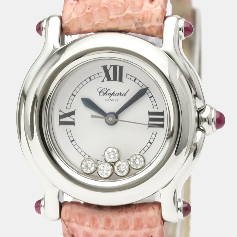 

Chopard White Diamonds Stainless Steel Happy Sport Quartz 27/8245-21 Women's Wristwatch 26 mm